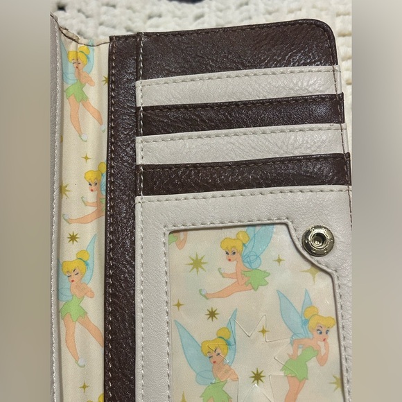 Loungefly Disney Peter Pan Tinker Bell Quilted Wallet - Picture 12 of 15